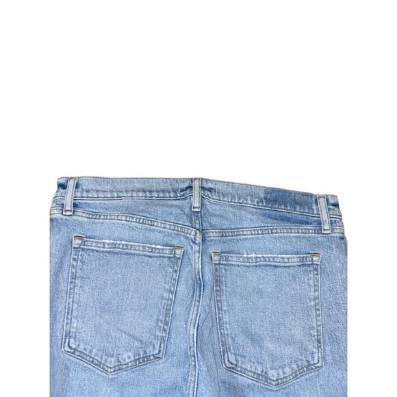 Abercrombie The 90's Straight Ultra High Rise 32/14 Distressed Ripped Knee Raw H - Picture 8 of 8